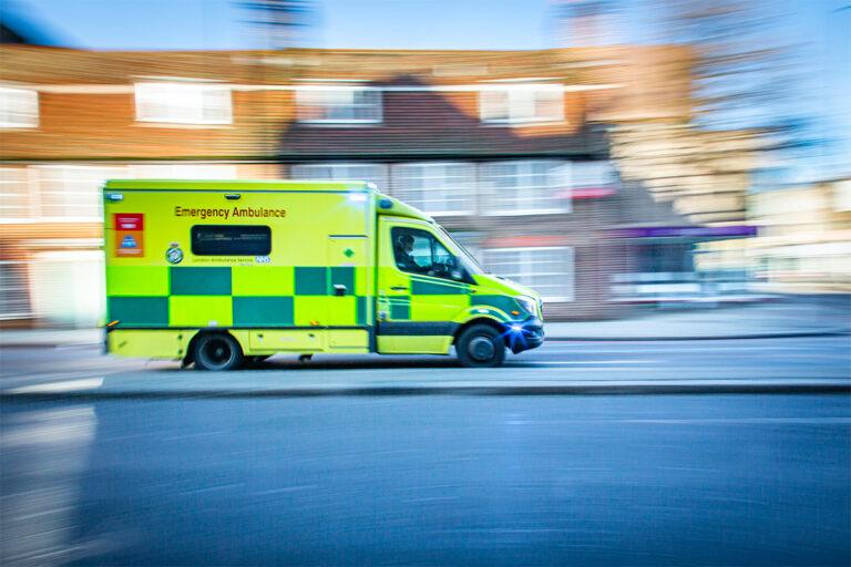 Ambulance in motion